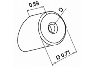 Kabelstopper voor kabelsysteem, 3,2 mm - 4 mm