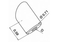 Kabelstopper voor kabelsysteem, 3,2 mm - 4 mm