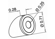 Afstandhouder voor kabelsysteem, 3,2 mm - 4 mm