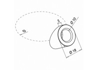 Afstandhouder voor kabelsysteem, 3,2 mm - 4 mm