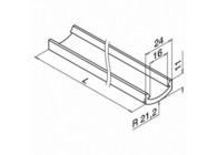 LED-profil de recouvrem. p. LED-insert, U=24x24mm