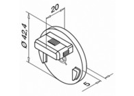 Embout, Easy Hit, plat, pour tube à fond de gorge