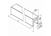 U-profielbuis, rechthoekig, 33x39x4,5 mm