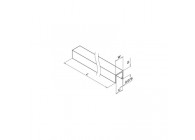 U-profiel, 22 x 20 x 2 mm, 16,76  17,76 mm glas