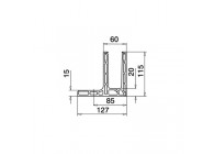 Easy Glass Smart F, profil de sol, mont. au sol