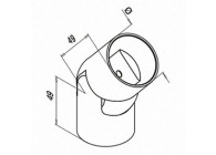 Raccord, orientable (0°-70°), incl. 2 adaptateurs