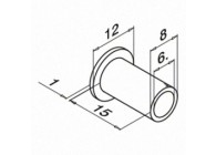 Passe-câble, Ø6,1 mm, longueur 15 mm, QS-51