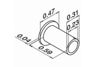 Passe-câble, Ø6,1 mm, longueur 15 mm, QS-51