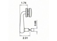 Haaksleutel met pen, Ø45 - 50 mm, Q-32