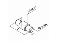 Borgpen voor glasklem MOD 24  6000