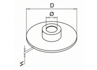 Rubberring voor glasadapter MOD 0747, onder