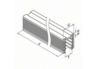 Rubberprofiel voor U-profielbuis, L=5 m, Ø42,4mm