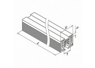 Insert caoutch. tube à fd gorge, L=5m, Ø42,4 mm