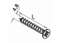 Verzonken plaatschroef met kruisgleuf, QS-5