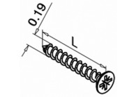 Verzonken plaatschroef met kruisgleuf, QS-5