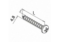 Pancilinderplaatschroef met kruisgleuf, QS-8