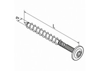 Vis p/ aggloméré à tête plate Assy 3.0 SK