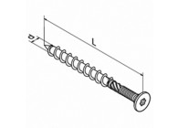 Verzonken plaatschroef met kruisgleuf, QS-6