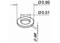 Sluitring, voor M12 draad, 24 x 2,5 mm, QS-215