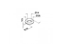 Sluitring, voor M12 draad, 32 x 7 mm, QS-286