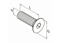 Verzonken schroef met binnenzeskant, QS-205