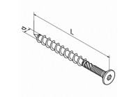 Vis pour aggloméré à tête fraisée, Assy 3.0