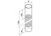 140952-548-12~~Balusterbuis,D48,3mmx4,6mm,H=1350mm,RVS316,K320