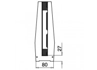 146500-12~~EG Air,vloerglasklem, 15-21,52mm glas,rvs316,geborsteld