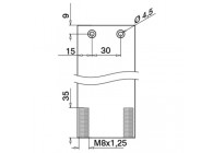 Baluster, Easy Alu, 60x15 mm