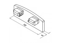 Eindkap, Easy Hit, voor handrailing Easy Alu