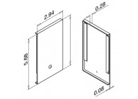 168432-01-00~~Eindkap,EG Prime,zijmontage,links,aluminium,ruw