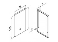 168432-02-00~~Eindkap,EG Prime,zijmontage,rechts,aluminium,ruw