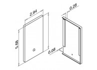 168432-02-00~~Eindkap,EG Prime,zijmontage,rechts,aluminium,ruw