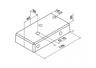 169026-009-01-18~~Bodemflens links voor baluster,Easy Alu,geanodiseerd