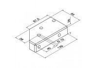 Angle embase-manchon pour poteau, Easy Alu