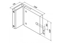 Angle support p. poteau, Easy Alu, mont. latéral