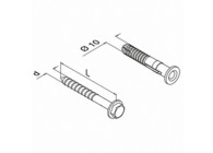 Vis à tête hexagonale avec cheville, QS-213