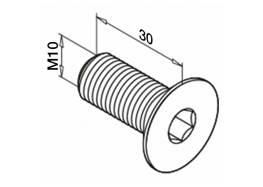 Vis 6 pans - tête fraisée, QS-533