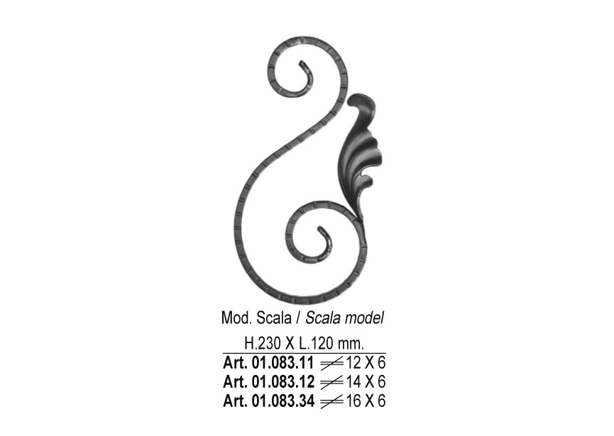 01.083.34~~S-KRUL 230X120MM - 16X6MM LINKS