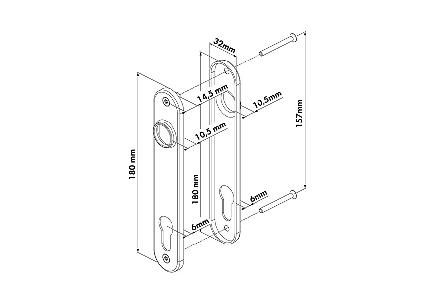 3025-HYB-ALU-4060-ZILV~~ALUMINIUM GEANODISEERDE AFDEKPLAAT VOOR INSTEEKSLOTEN - ZILV