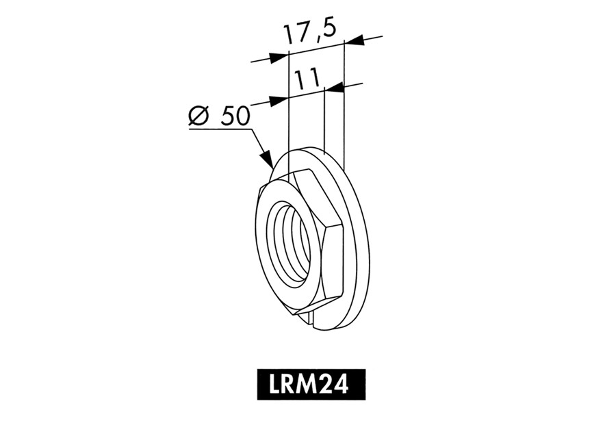 LR-M24~~REGELMOER ELECTRO VERZINKT M24 - VERP.10 ST