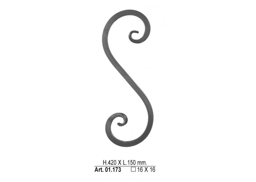 VOLUTE-S 420X150MM - # 16 MM