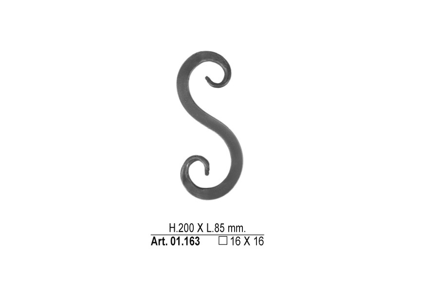 S-VOLUTE 200X85MM - # 16 MM