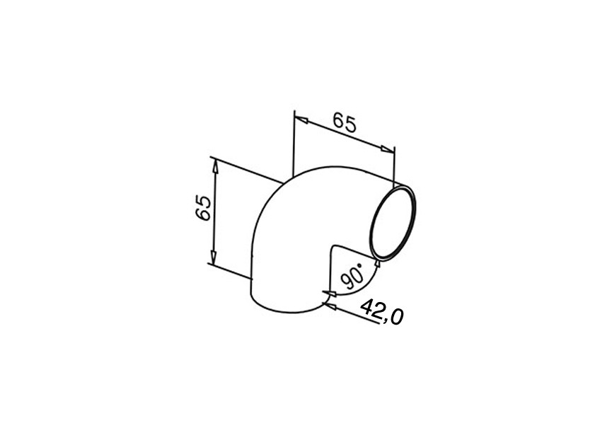 Raccord 90° avec 2 adaptateurs