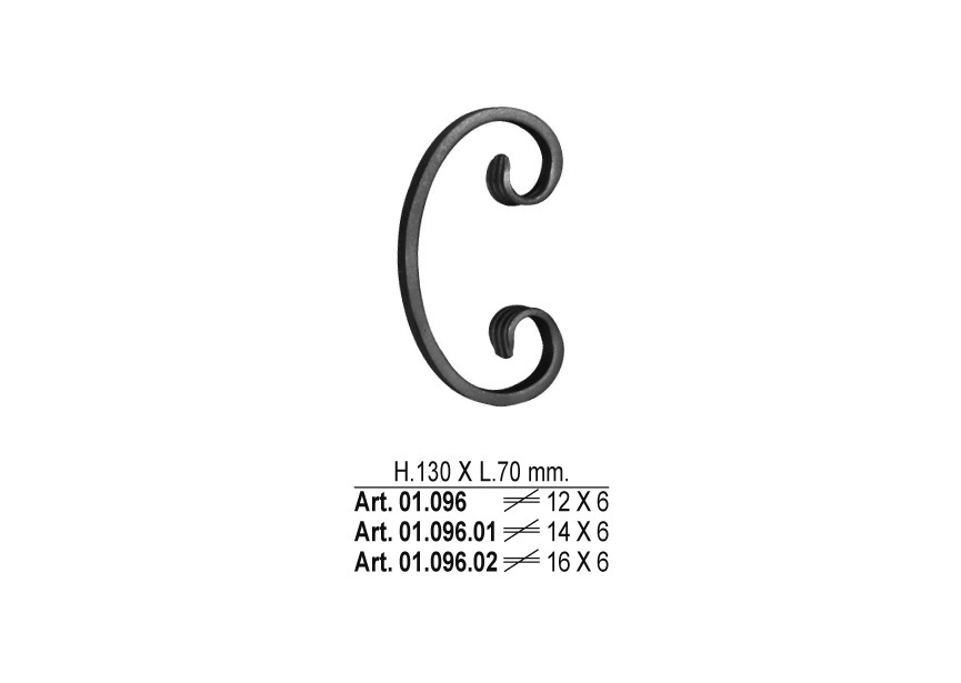 C-VOLUTE 130X70MM - 14X6MM