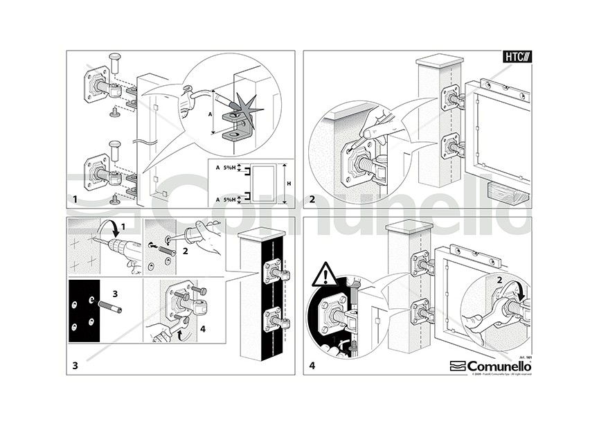 GOND REGLABLE AVEC PLATINE A VISSER M22