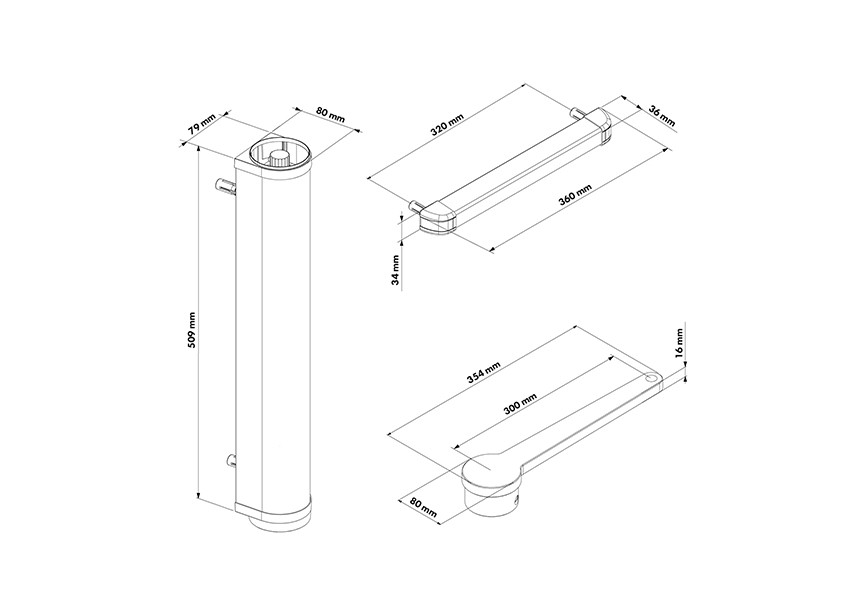 VENUS-S-9005~~P00017436-9005 - Gemotoriseerde poortsluiter voor draaipoorten-zwart