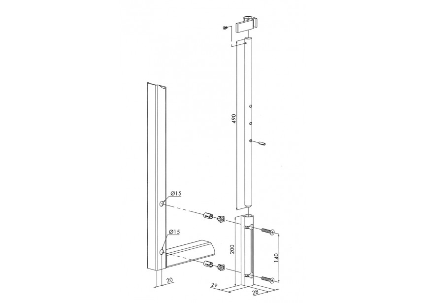 VSA-K-QF1BL-9005~~P00007817-9005 - Grondgrendel-quick fix-as in aluminium-zwart