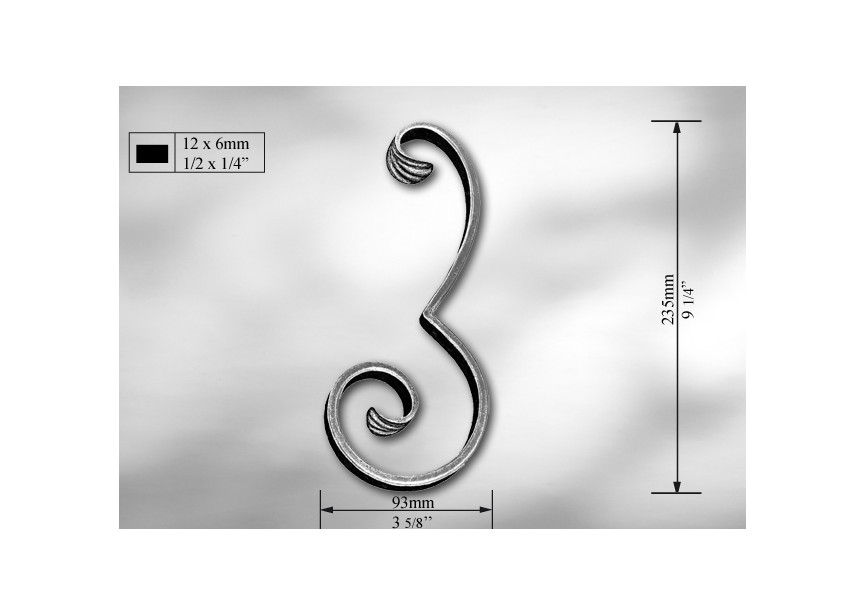 L2301~~KRUL 235X93MM - 12X6MM.