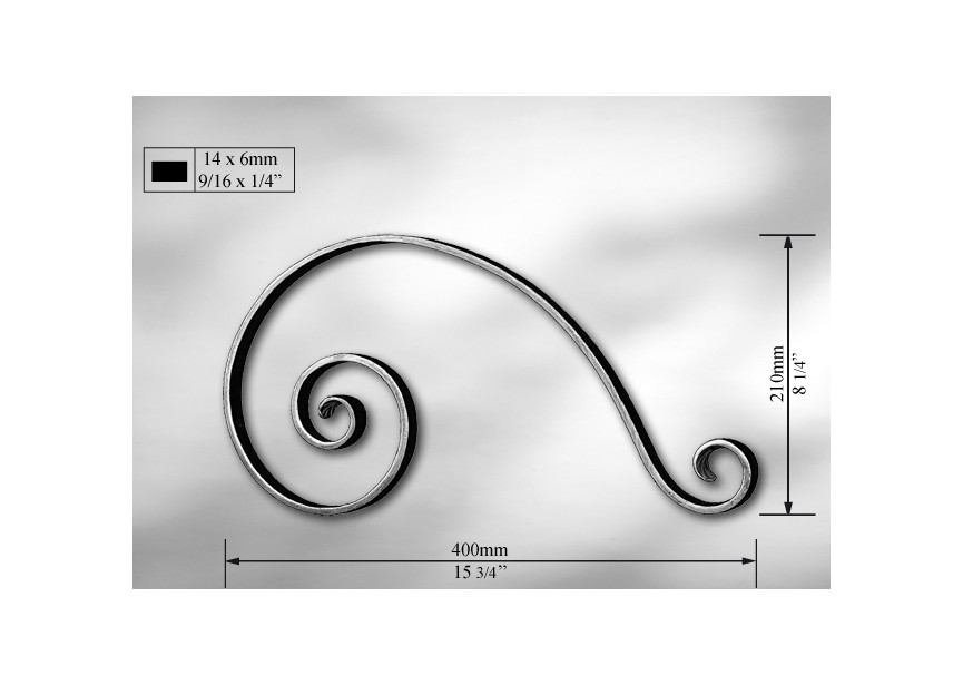 VOLUTE 210X400 - 14X6MM.